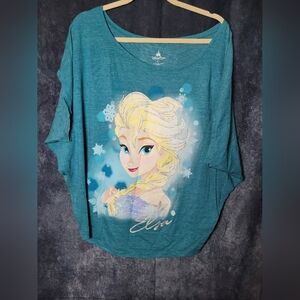 Disney Teal Elsa Graphic Top